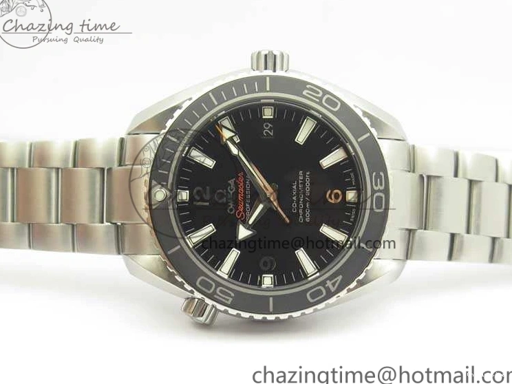 0423 Sleek Planet Ocean Professional Ceramic Bezel 42mm 1:1 MK Best Edition Silver Markers On SS Bracelet A 8085